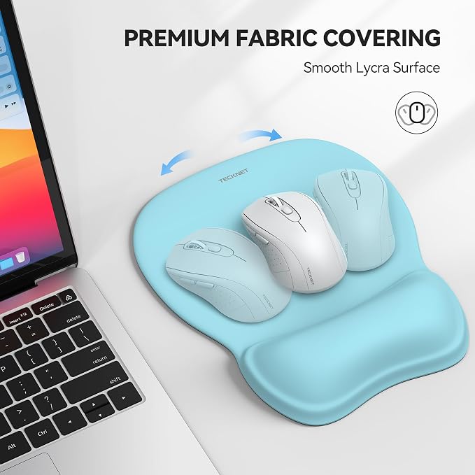 TECKNET Gel Mouse Pad with Wrist Rest, Ergonomic Office Mousepad with Wrist - Image 4