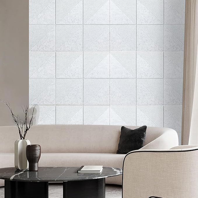 Large Cork Board for Walls 48"x 36", 12 Pack Felt Wall Tiles with Safe Removable Adhesive Tabs, Cork Board for Office,Pinboard Bulletin Board - Light Gray-DeskLoop Office