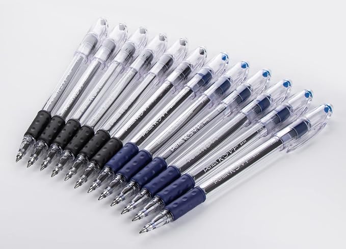 Pentel RSVP Ballpoint Pens, 0.7mm Fine Point, 6 Black & 6 Blue Ink Pentel Pens - Image 2