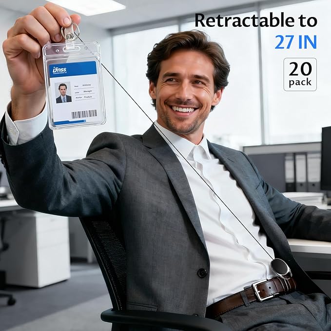 20 Pack Badge Reels Retractable - Image 2