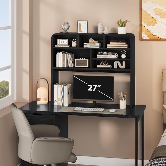 5-Tier Desk Shelf, 37.4''W Desktop Bookshelf - Image 6