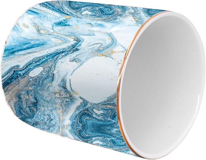Pen Pencil Holder for Desk, Marble Desk Decor Organizer, Durable Ceramic Pencil - Image 8