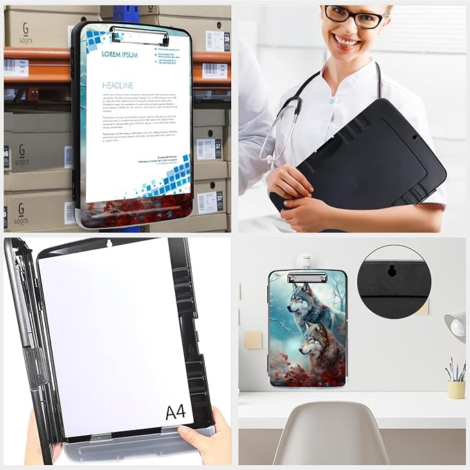 Clipboard with Storage, A4 Storage Clipboard, High Capacity Clipboards - Image 7