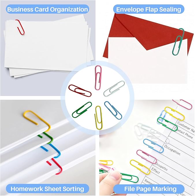 250 PCS Colored Office Clips Set - Image 6