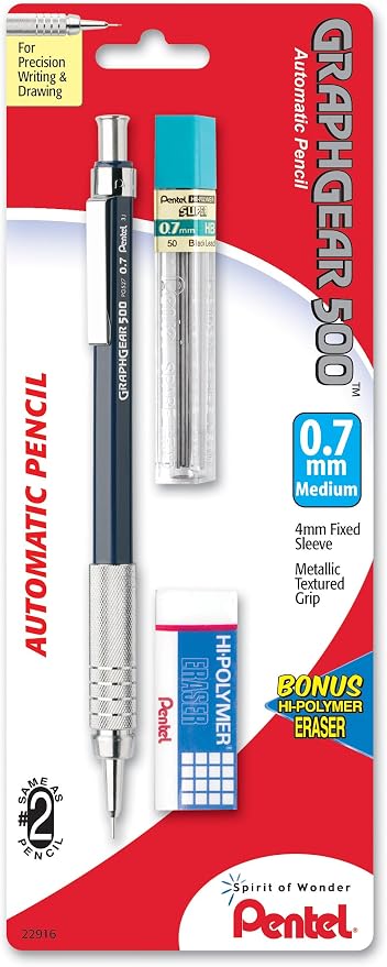 Pentel Drafting Kit with Graph Gear 500 Automatic Drafting Pencil, Lead and by PentelofAmerica