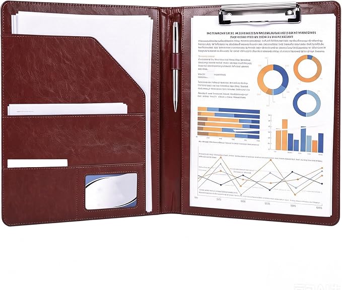 Padfolio Portfolio Binder, Faux Leather Folder, Resume Interview Legal Document by Unknown