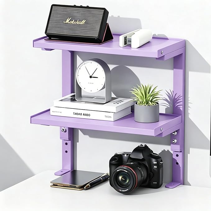 2-Tier Desk Shelf, Expandable Under Desk Storage, Clamp on Desk Shelf, Desktop by OUTIOE