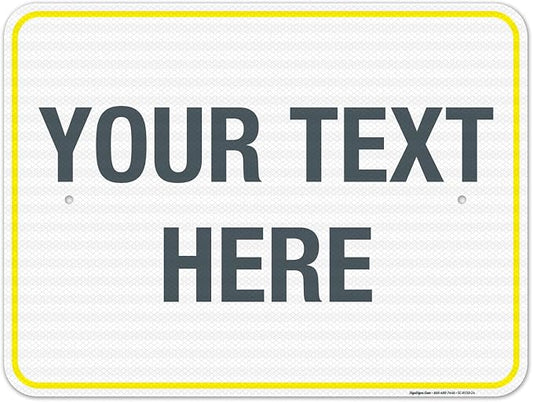 Personalized Custom Customize for Office, Delivery Yellow Sign, 18x24 Inches by SigoSigns
