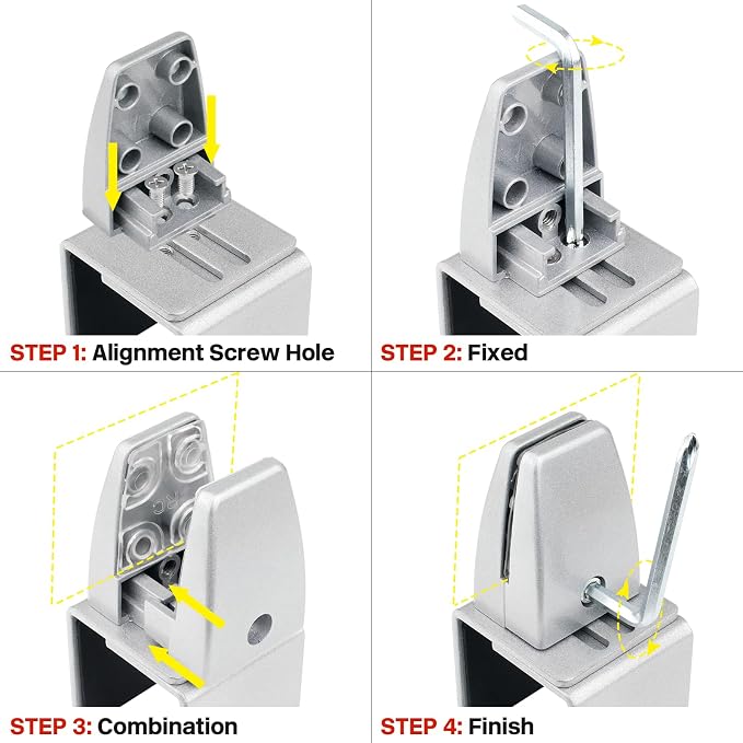 2 Packs Sneeze Guard Support, Aluminum Vertical Partition Board Clamp, Acrylic - Image 3