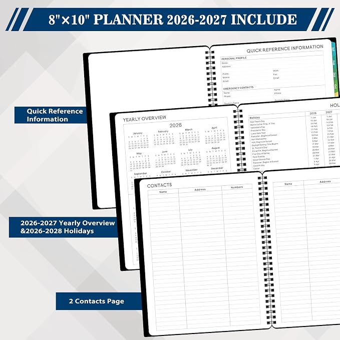 BooQool Planner 2026-2027 for Office, Home - Image 6