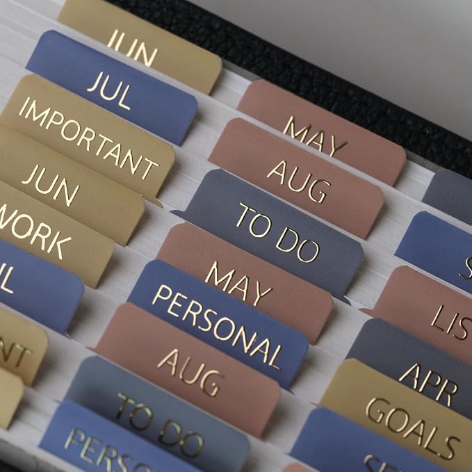 UPAFEXXI-Laminated Planner Monthly Tabs Calendar Monthly Label Stickers by UPAFEXXI