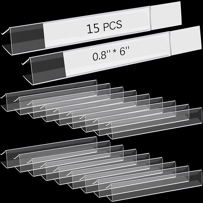 Teling 15 Pieces Shelf Label Holder by Teling