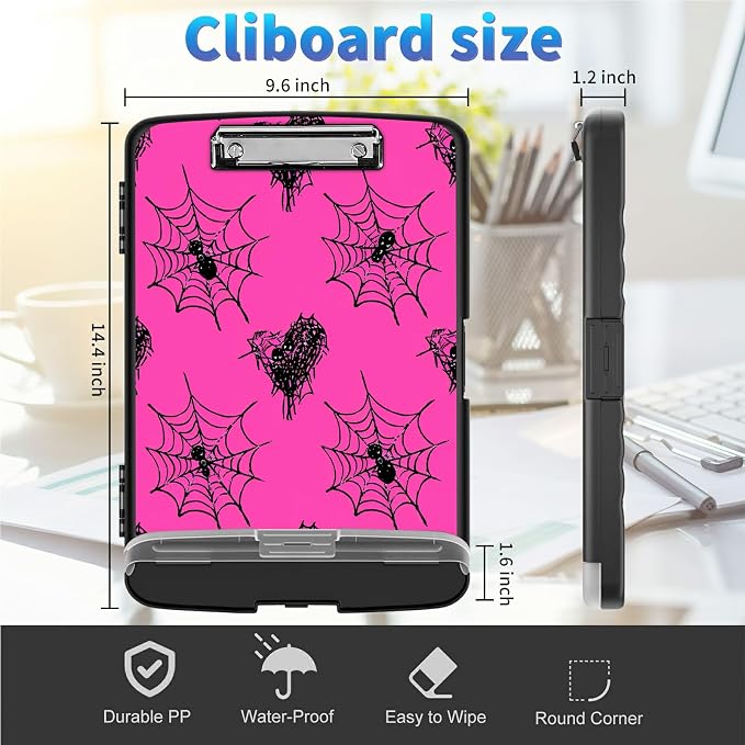 Clipboard with Storage, 8.5x11 High Capacity Nursing Clipboards with Pen Holder - Image 2