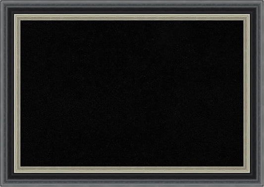 Amanti Art Black Cork Board for Wall, 15x21 Vision Board with Black Wood Frame, Small Corkboard Office Decor for Home Organization, Modern Corkboard Pinboard to Display Items for Home Organization in-DeskLoop Office