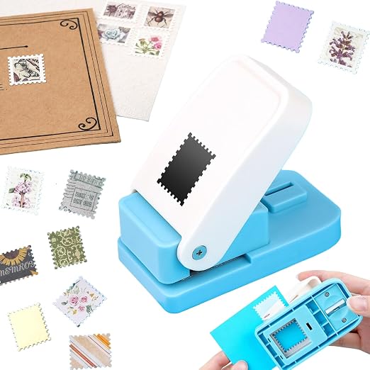 Stamp Punch, Stamp Puncher, 1X0.8inch Rectangular Postage Stamps Punches by CYFUNDESIGN