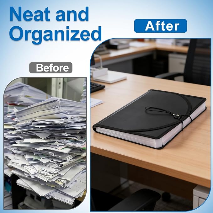 24 Pocket Expanding File Organizer, Accordion Document Folder - Image 6