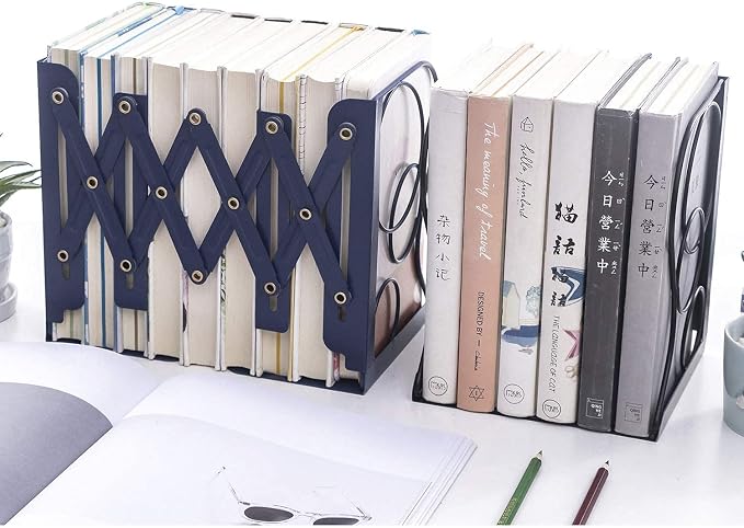 Adjustable Bookends Metal Book Ends - Image 6