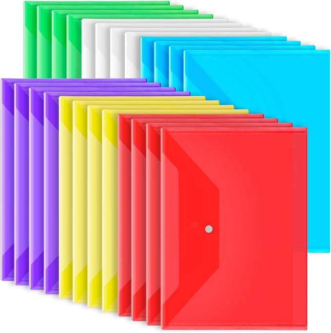 LEOBRO File Folders, A4 Plastic Envelopes by LEOBRO