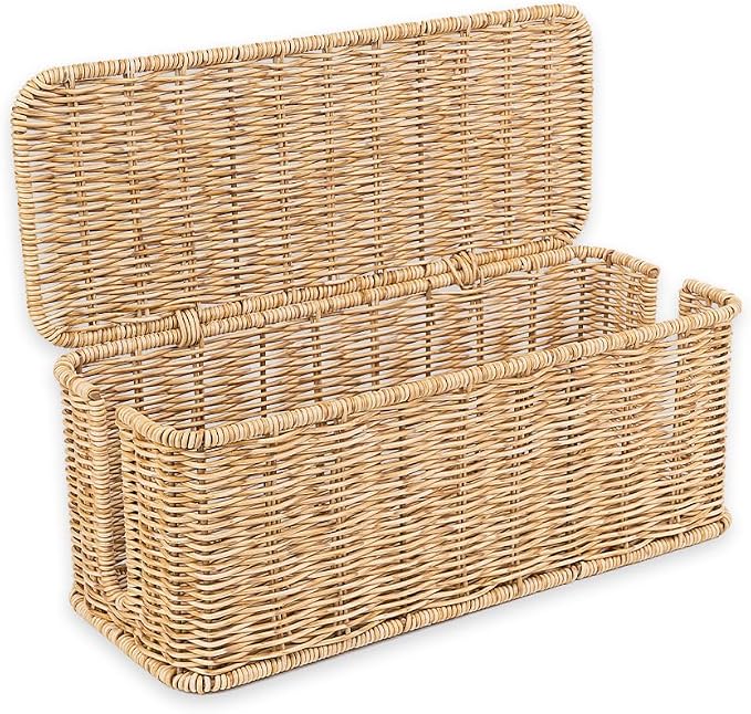 Cable Management Box, Handmade Rattan Cable Organizer by Cantalop
