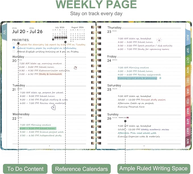 Planner 2026-2027, Weekly and Monthly Academic Planner, July 2026 - Image 2