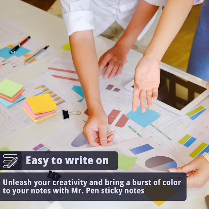 Mr. Pen- Sticky Notes, 12 Pads, 720 Sheets, Pastel Colors | Sticky Notes Bulk - Image 5