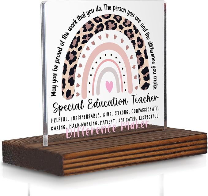 Special Education Teacher Gift Desk Sign Appreciation Plaque, Difference Maker by Pariveca