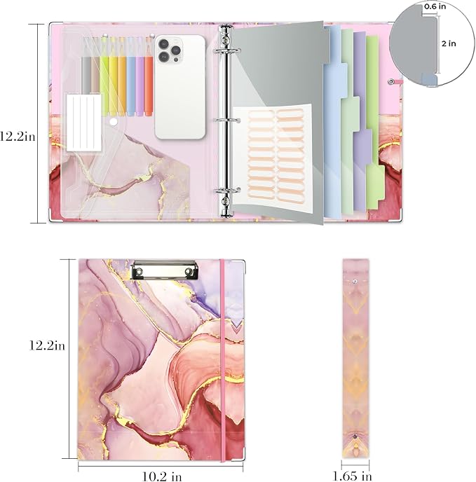 3 Ring Binder 1 Inch, Three Ring Binders Organizer - Image 6