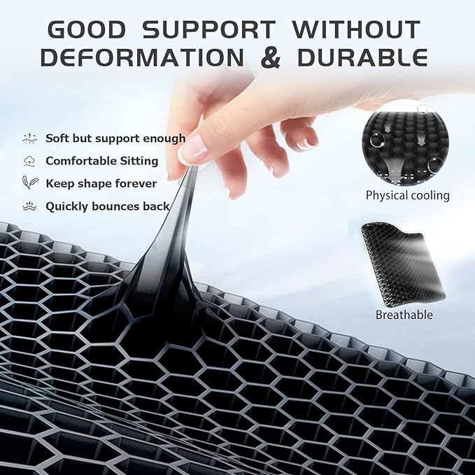 Gel Seat Cushion, Double Thick Egg Gel Cushion - Image 3