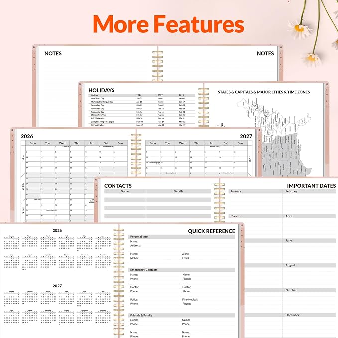 SUNEE Academic Planner 2026-2027 – Weekly & Monthly Planner, July 2026 to June - Image 4