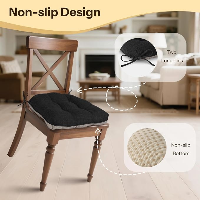 Chair Cushions for Dining Chairs 2 Pack, - Image 4