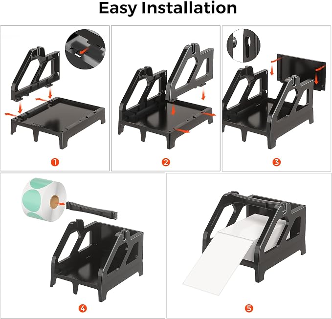 MUNBYN Label Holder for Rolls and Fan-Fold Labels, For Desktop Thermal Printer - Image 4