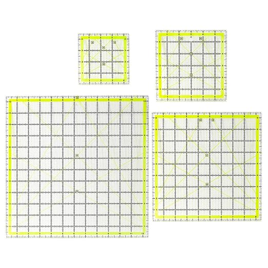 UOOU 4 Pack Quilting Ruler, Quilting Ruler Quilting Templates Fabric Cutting - Image 2