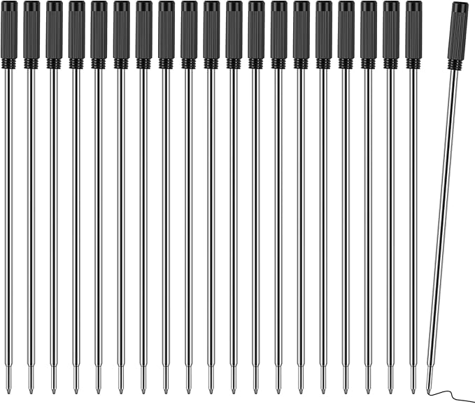 AZUREAL Pen Refills 20P, Replaceable Ballpoint Pen Refills, 1mm Medium Tip by Unknown