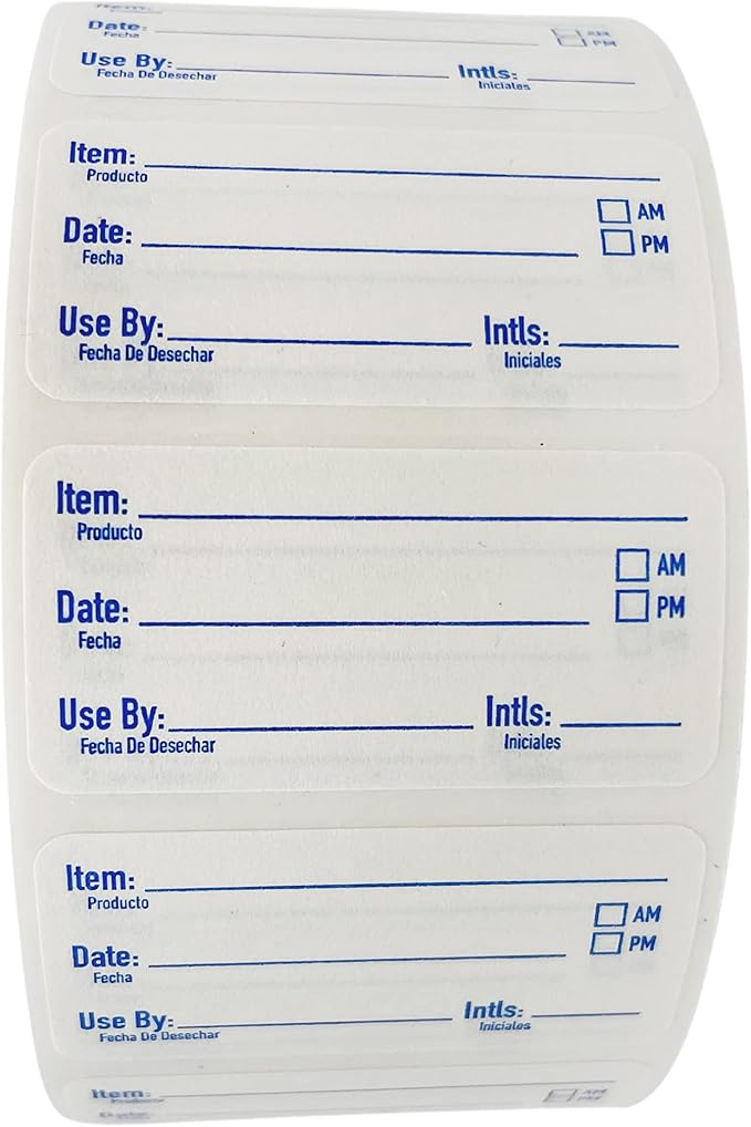 2x1 Dissolvable Food Labels, 250 Label Stickers, Bottle Labels by ATLDIRECT