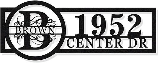 Custom Address Numbers for House, Personalized Hanging Metal Address Signs for by HYTSIGN