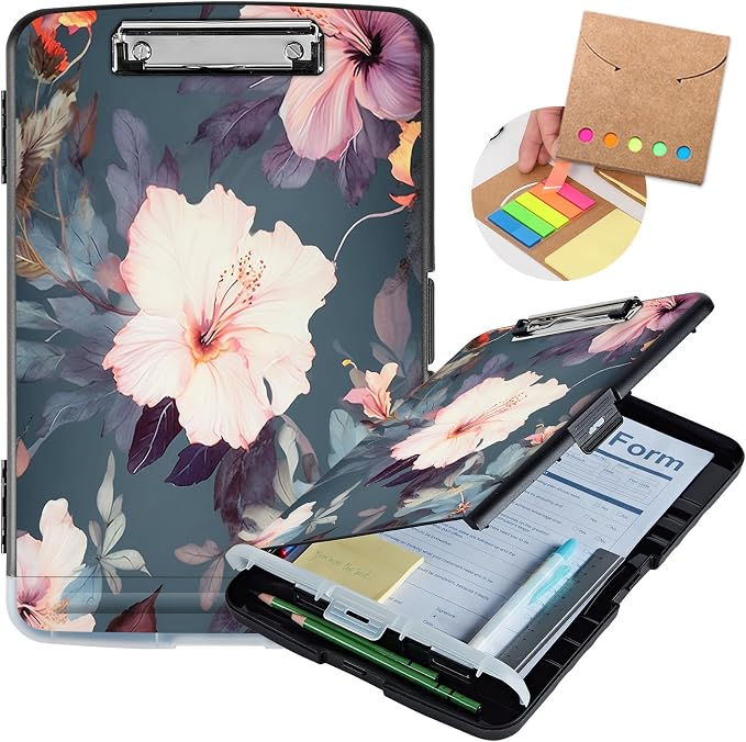 Clipboard with Storage, Heavy Duty Plastic Storage Clipboard with Low Profile by Unknown