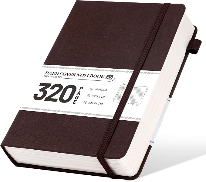 CAGIE Lined Journal Notebook for Men Women 320 Pages Leather Journals for by CAGIE