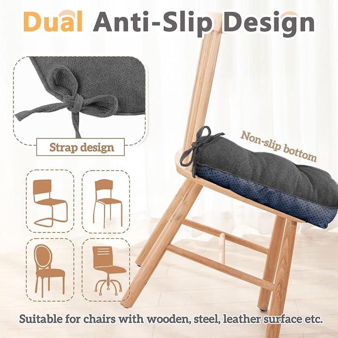 MAGIC ELEPHANT Chair Cushions for Dining Chair, Shredded Memory Foam Kitchen - Image 4