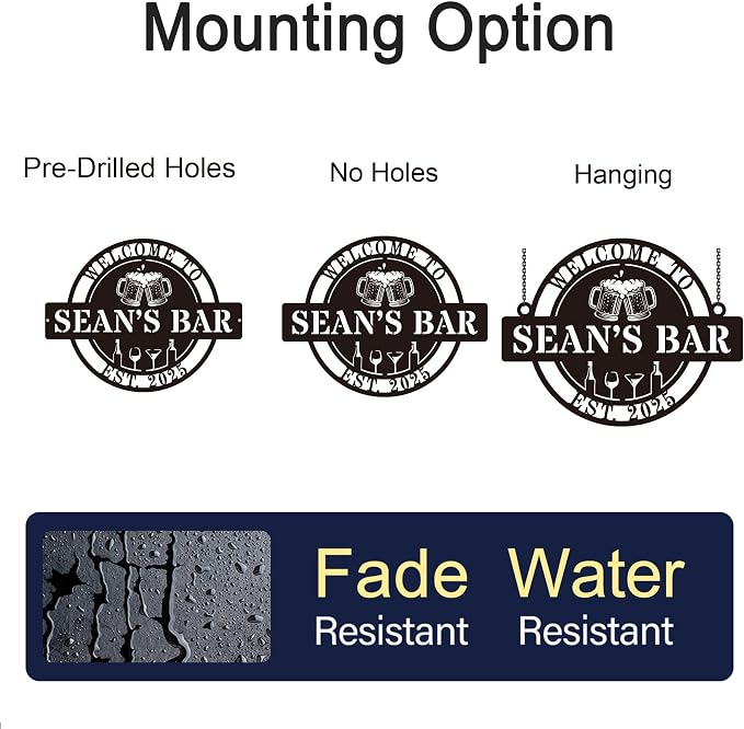 Custom Bar Sign Personalized Name Bar Wall Decor - Image 6