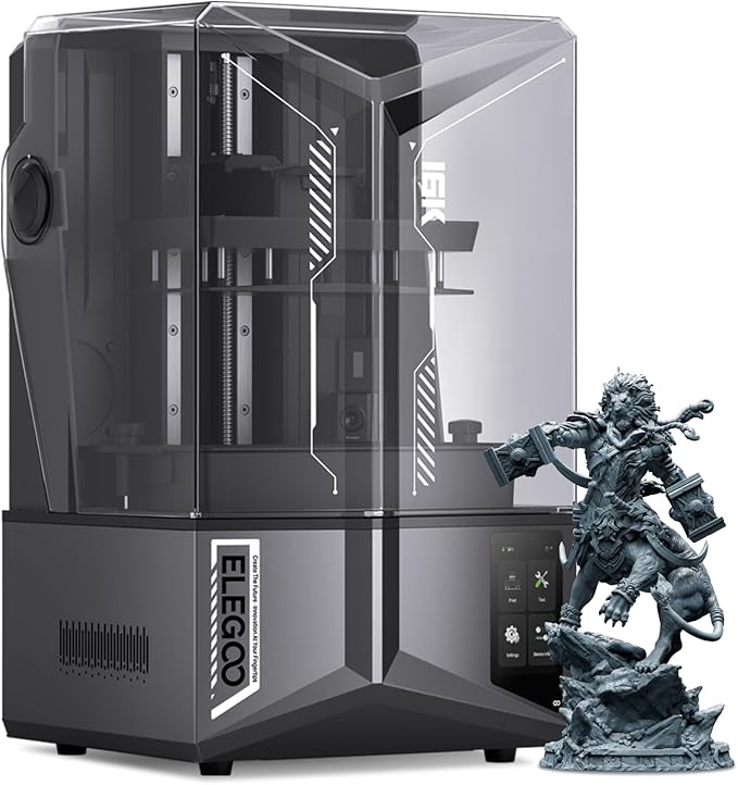 ELEGOO Saturn 4 Ultra 16K Resin 3D Printer MSLA, Smart Tank Heater, High Printing Speed to 150mm/h, AI Camera with Light, Built-in Wi-Fi, Large Print Size 211.68×118.37×220mm³-DeskLoop Office