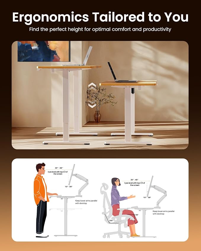 ErGear Height Adjustable Electric Standing Desk, 48 x 24 Inches Sit Stand up - Image 7