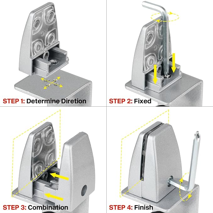 2 Packs Sneeze Guard Support, Aluminum Adjustable Partition Clamp, Acrylic Desk - Image 6
