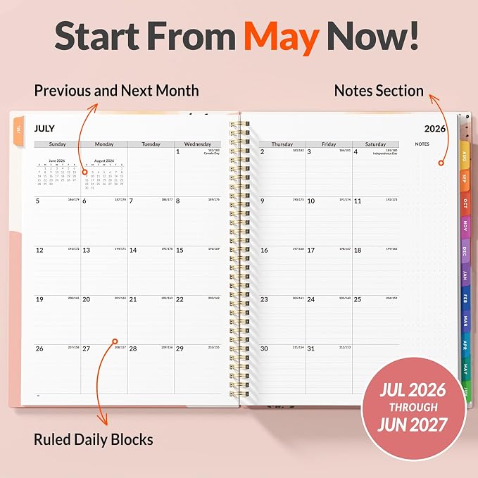SUNEE 2026-2027 Appointment Book, Quarter-Hourly, Weekly & Monthly - Image 3
