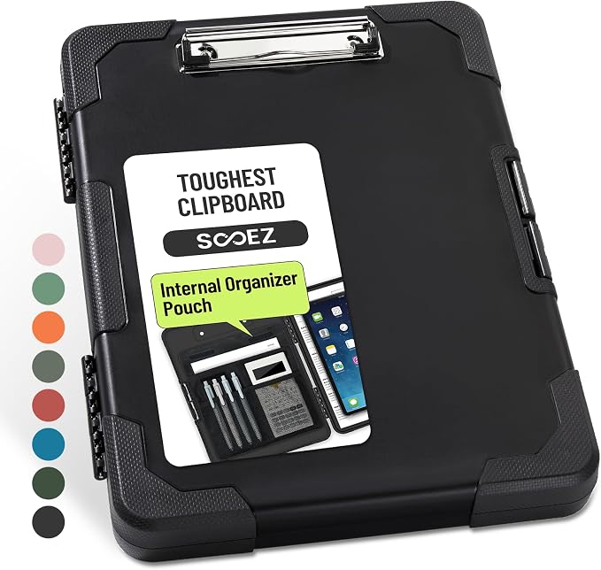 Sooez Toughest Clipboard with Storage, Internal Pen Pouch Included, Letter/ A4 by Sooez