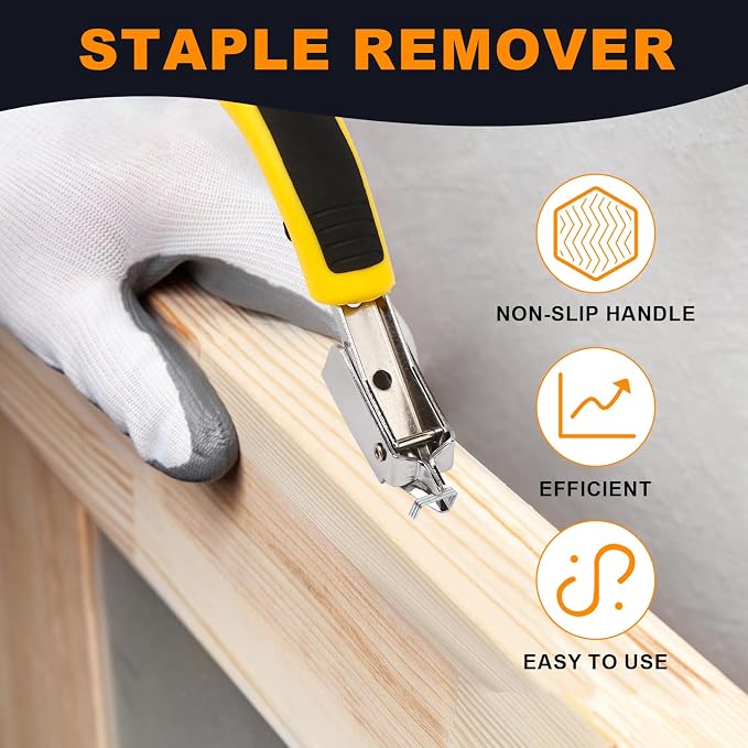 2PCS Staple Remover, Staple Puller Tool, Upholstery and Construction Heavy Duty - Image 7