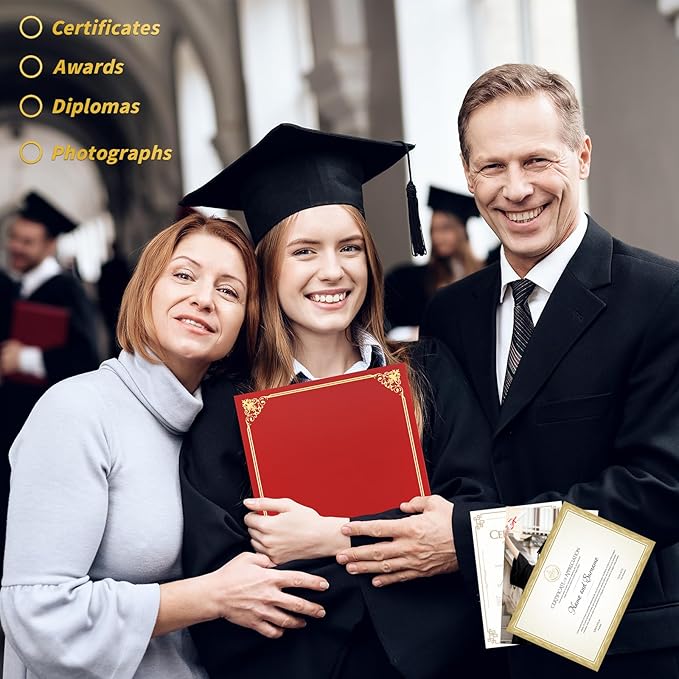Oleitodh 150 Pcs Certificate Holders Bulk, Burgundy Diploma Covers Gold Foil - Image 6