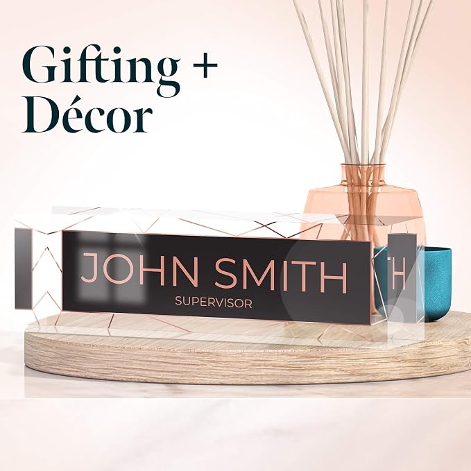 Desk Name Plate Personalized, Custom Name Plates 2½/x8 Inches, Thick - Image 2