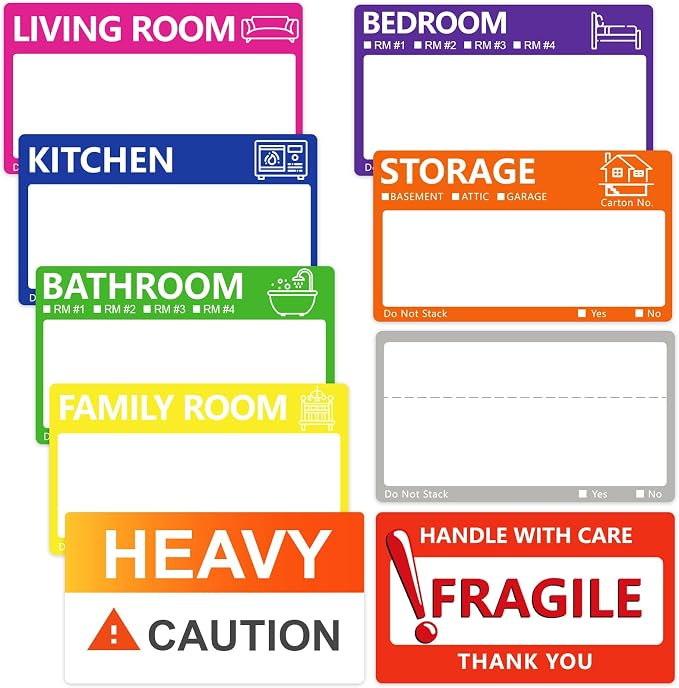 400 PCS 3.5 x 2 Inch Large Moving Labels by Gicare