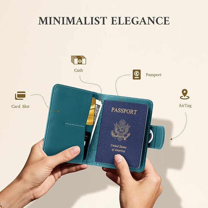 ALLIVE Rfid Passport Holder for Travel Women & Men, Passport Cover Wallet - Image 6