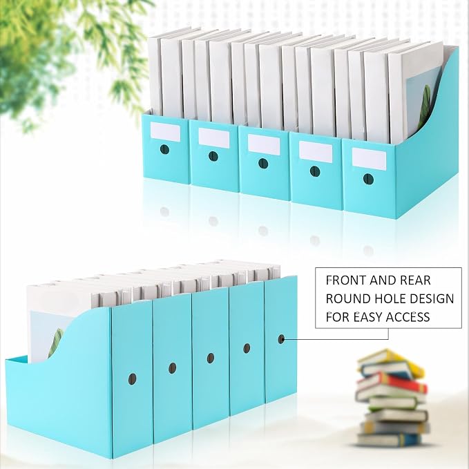 Geyee 50 Pcs Cardboard Magazine Holder Magazine File Holder Magazine Storage - Image 6